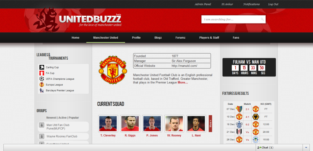 Site Launch: Unitedbuzzz, social networking site exclusively for Manchester United fans