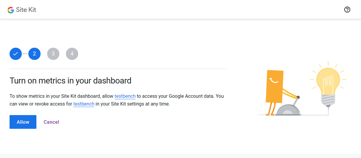 Allow your website to access Google Analytics data