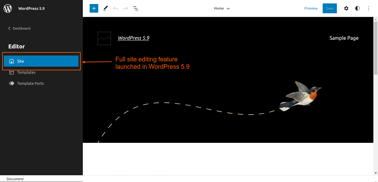Full Site Editing experience right in WordPress admin