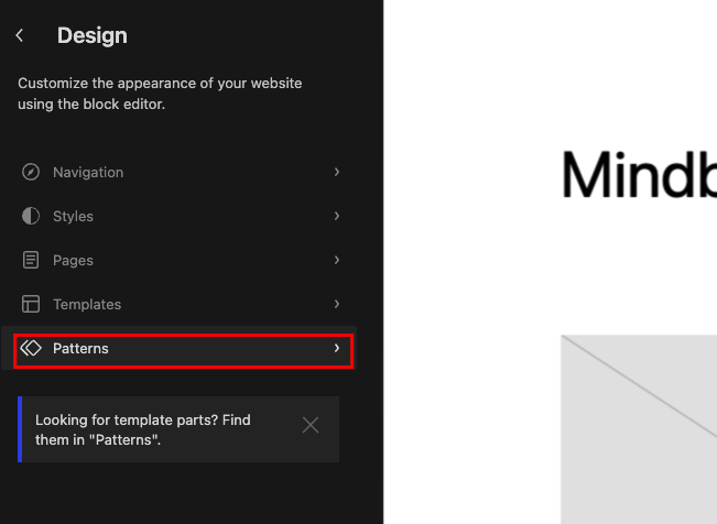 Pattern Tab