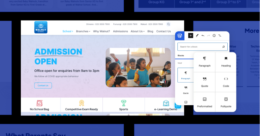 Enterprise website development on WordPress